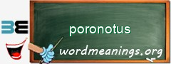 WordMeaning blackboard for poronotus